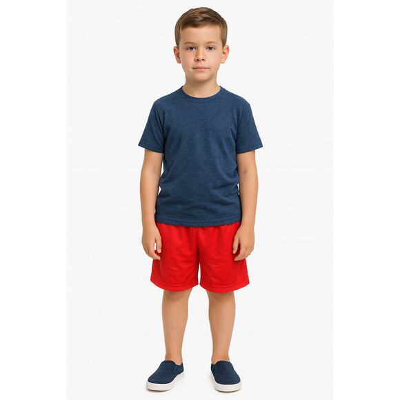 Cat & Jack Boys' Red Jersey Gym Athletic Shorts Size 6/7 - Picture 1 of 5